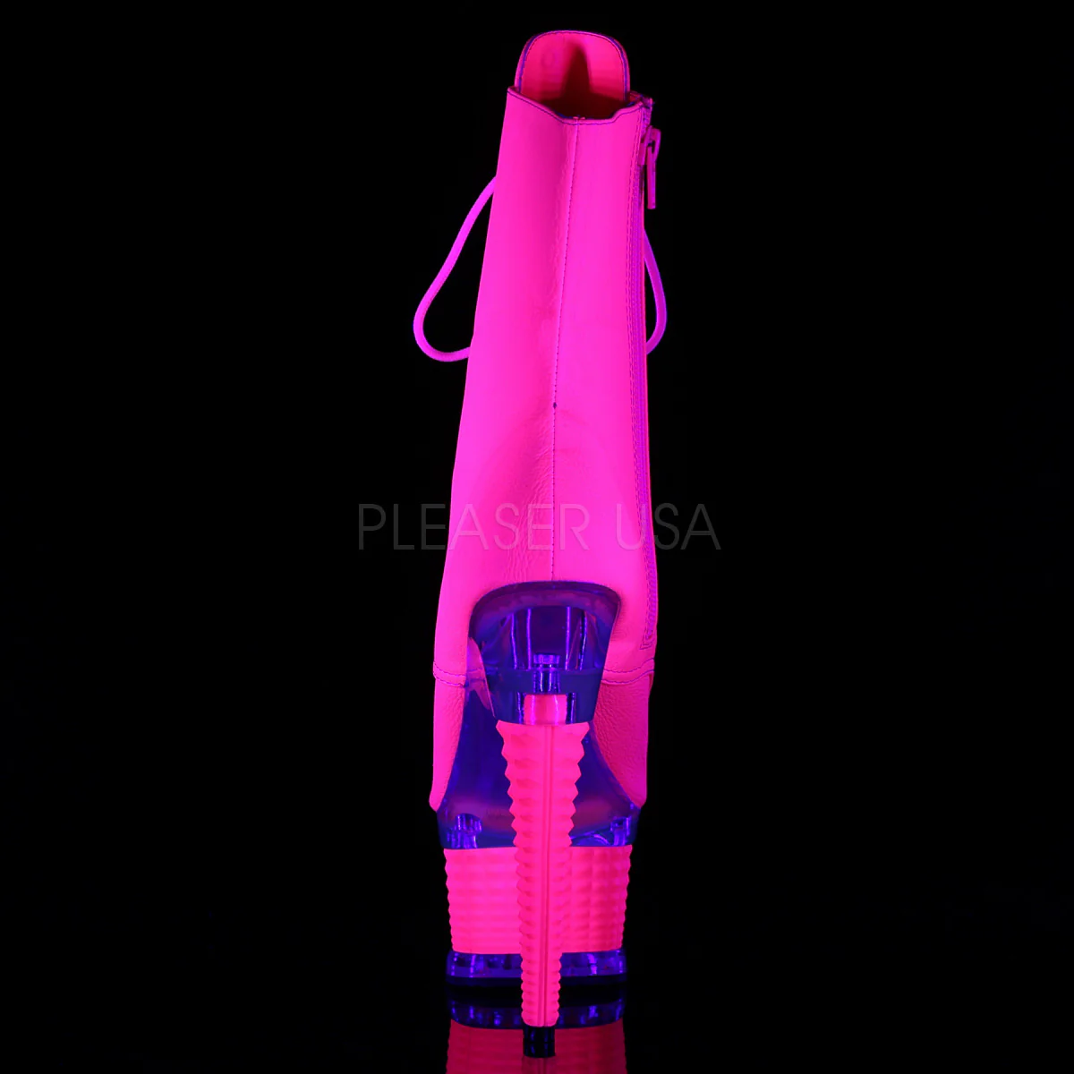 ILLUSION-1021  Neon Hot Pink Faux Le/Hot Pink Matte - Image 4