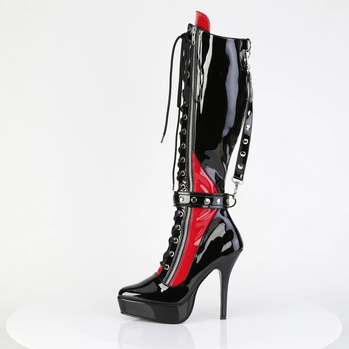 INDULGE-2028 Black-Red Patent - Image 3