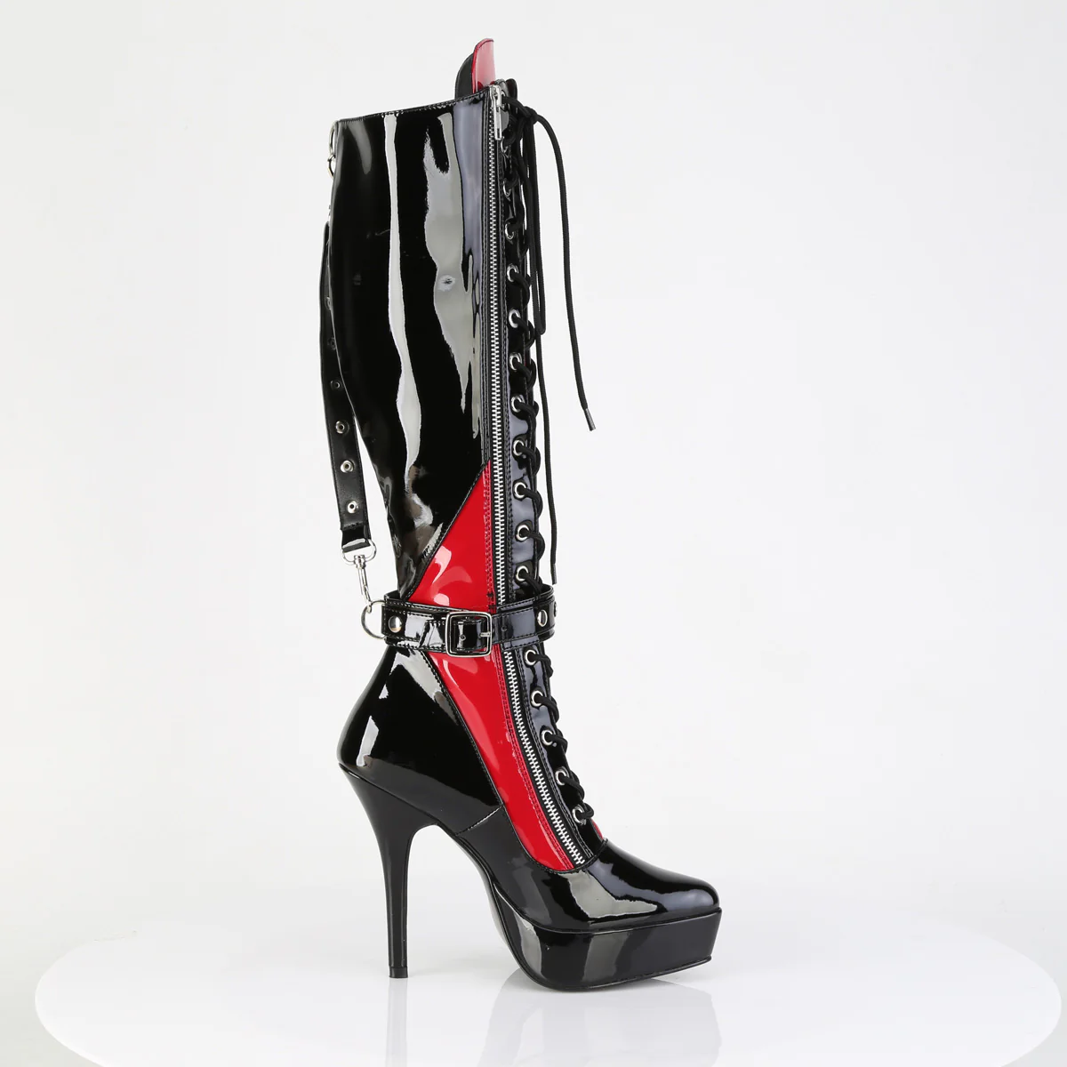 INDULGE-2028 Black-Red Patent - Image 5