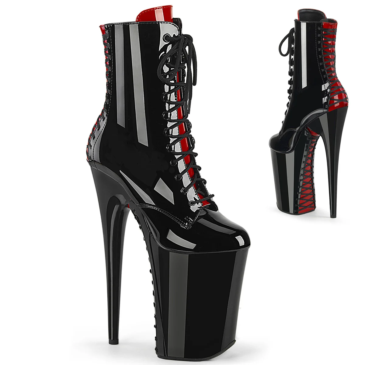 INFINITY-1020FH  Black-Red Patent/Black-Red