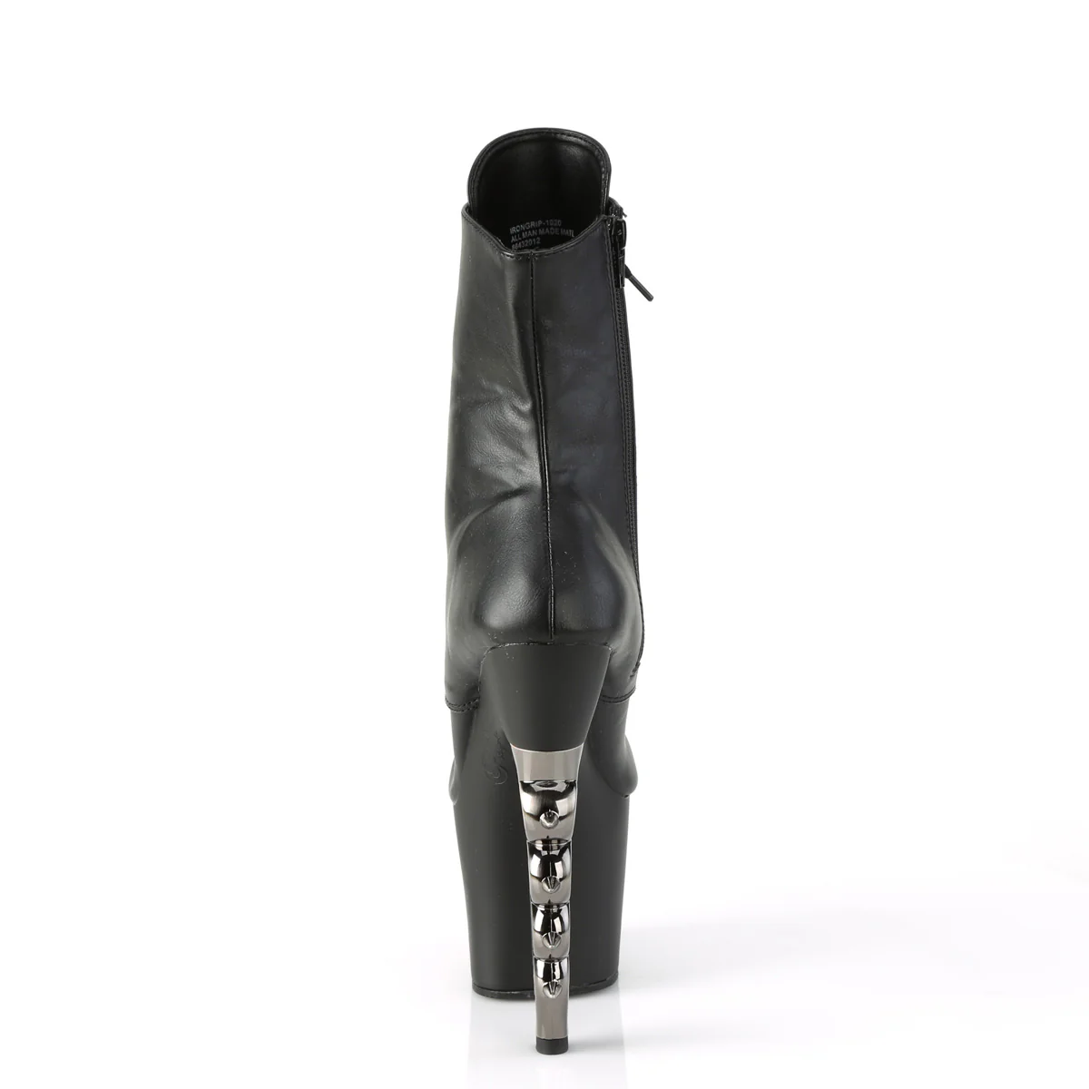 IRONGRIP-1020 Black Faux Leather/Black Matte-Silver Brushed - Image 4