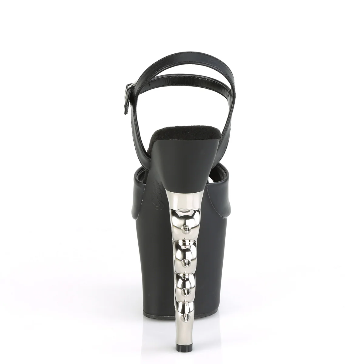 IRONGRIP-709  Black Faux Leather/Black Matte-Silver Brushed - Image 4