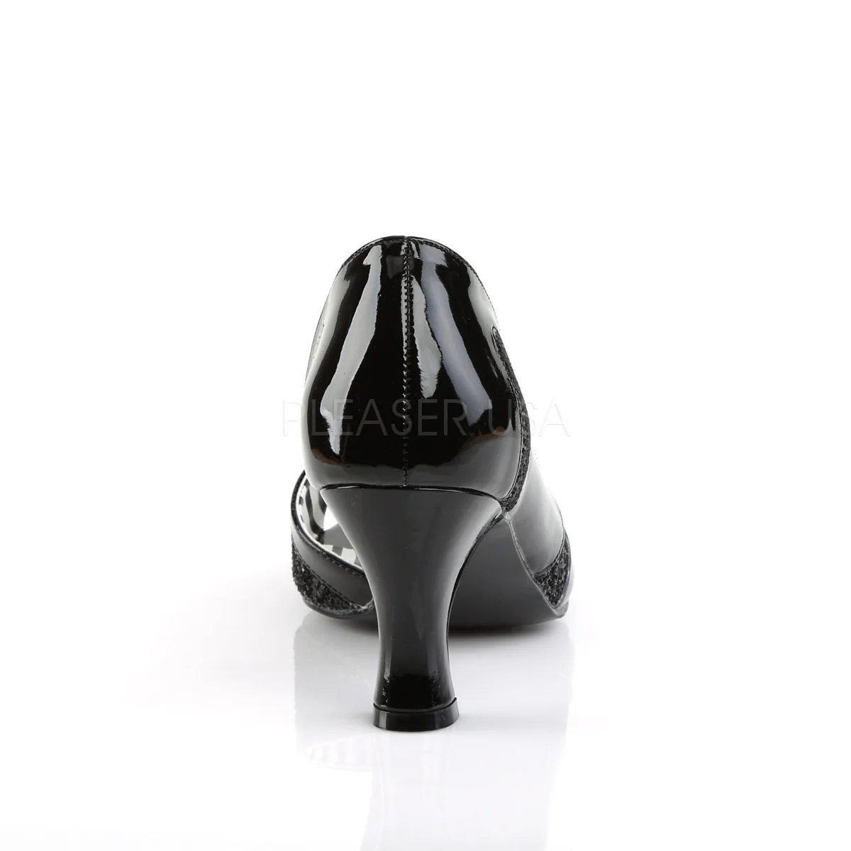 JENNA-03 Black Patent-Black Glitter - Image 4