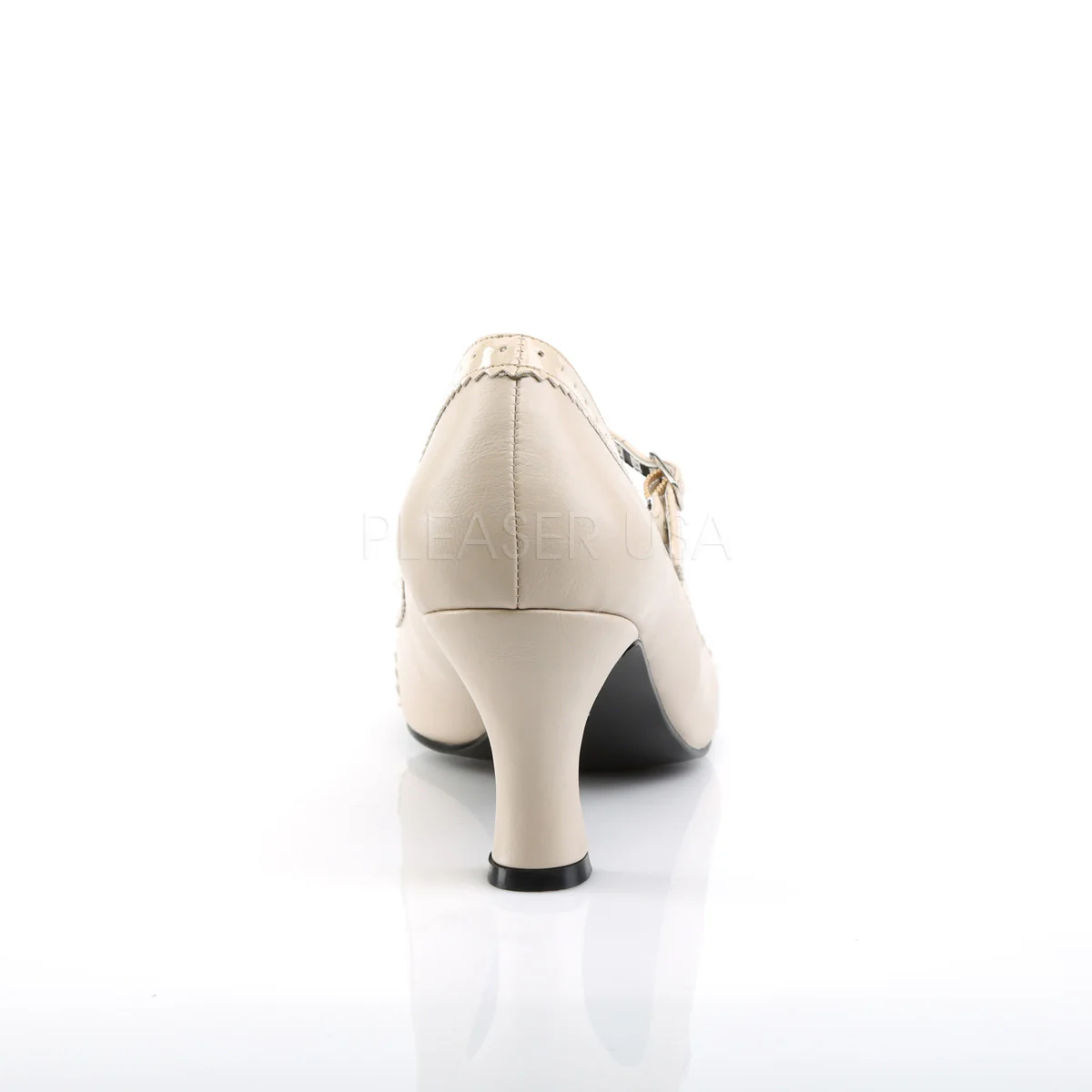 JENNA-06 Cream Faux Leather-Patent - Image 4