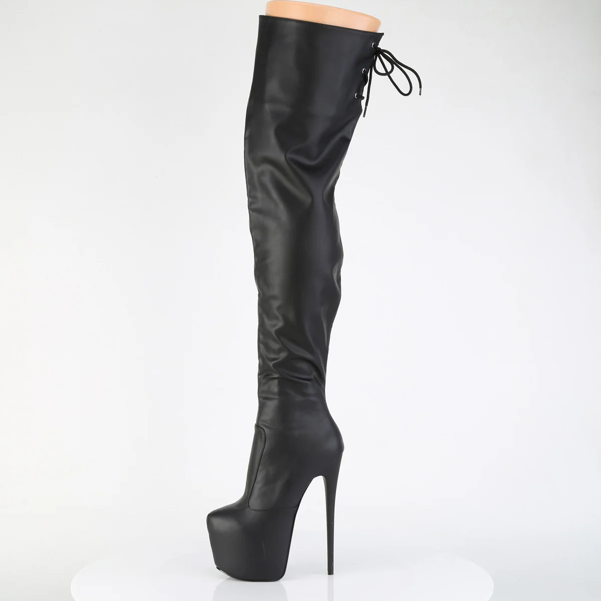 JUBILANT-3007  Black Stretch Faux Leather - Image 3