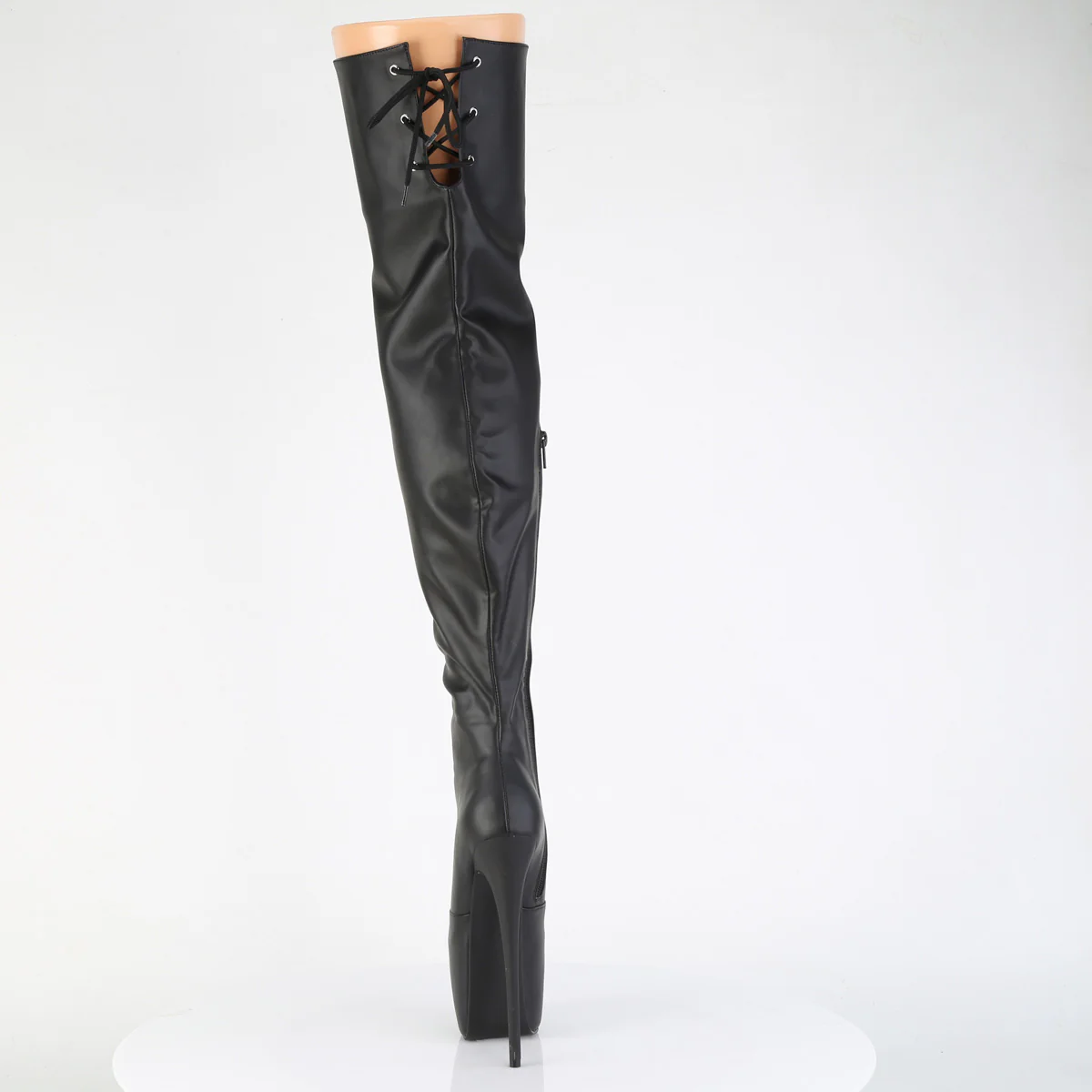 JUBILANT-3007  Black Stretch Faux Leather - Image 4