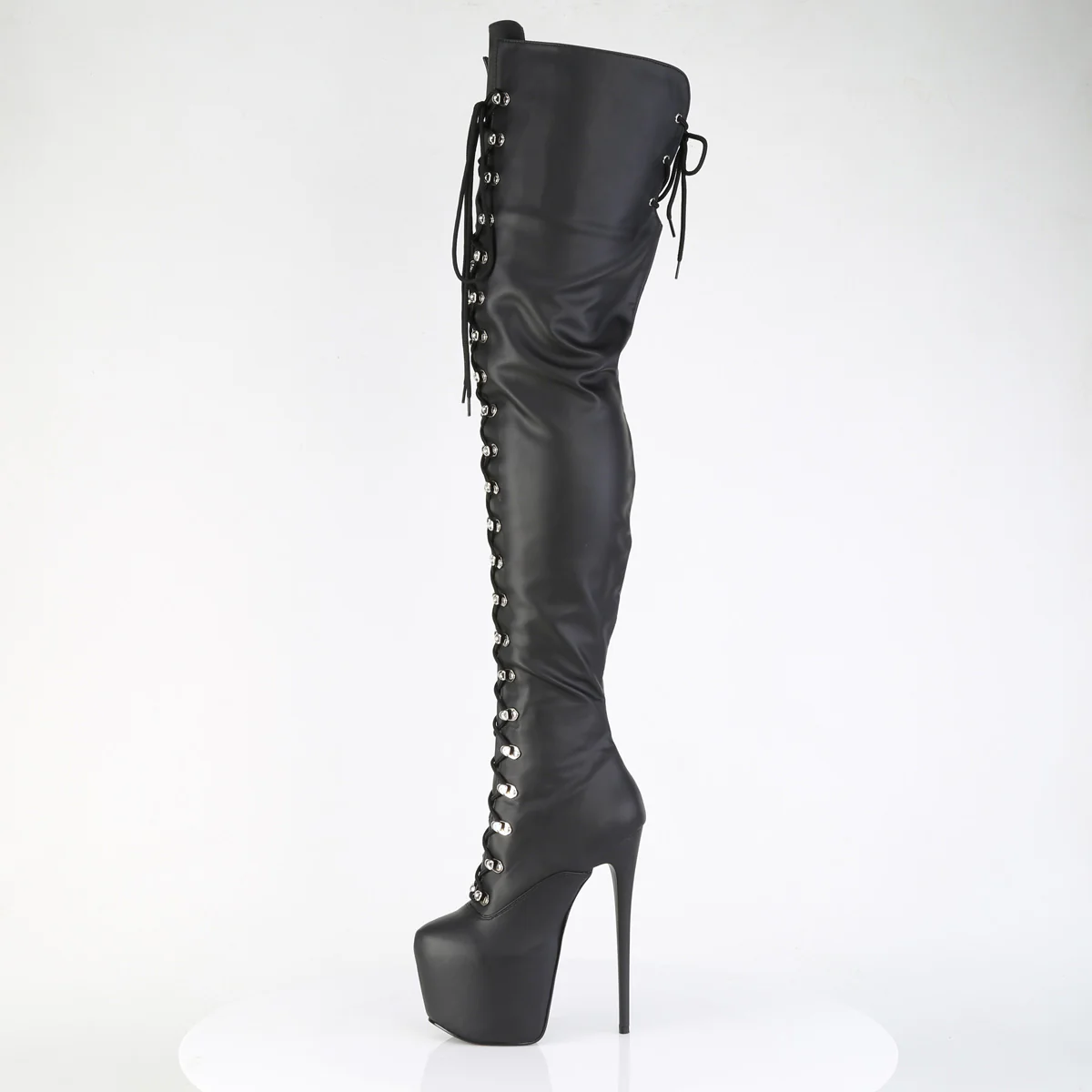 JUBILANT-4012  Black Stretch Faux Leather - Image 3