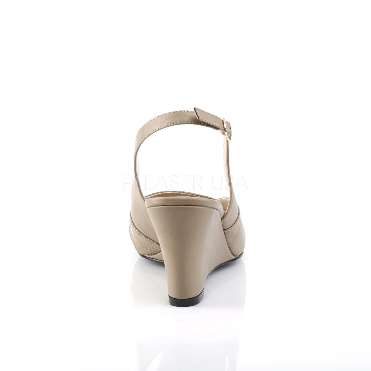 KIMBERLY-01SP Taupe Faux Leather - Image 4