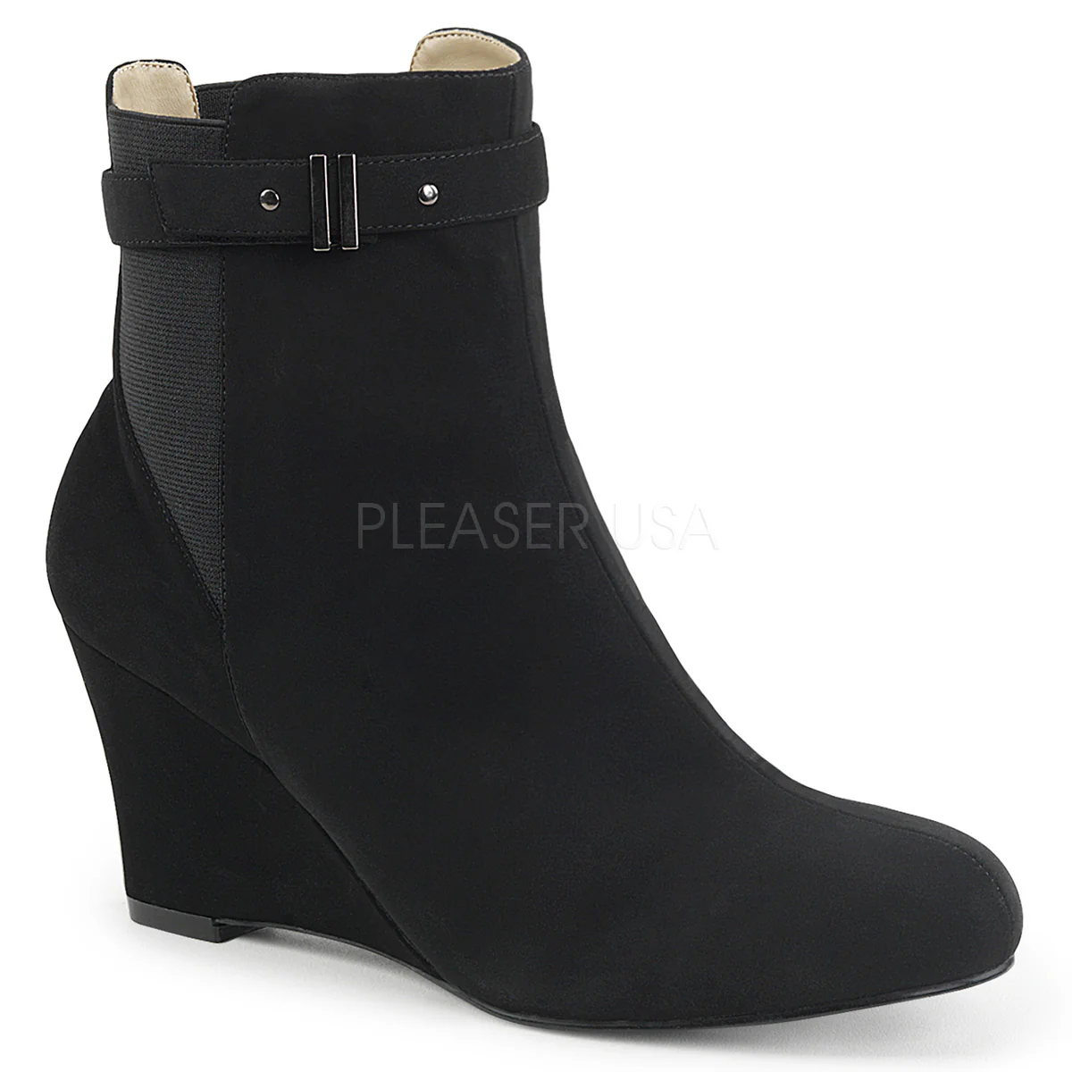 KIMBERLY-102  Black Nubuck Suede