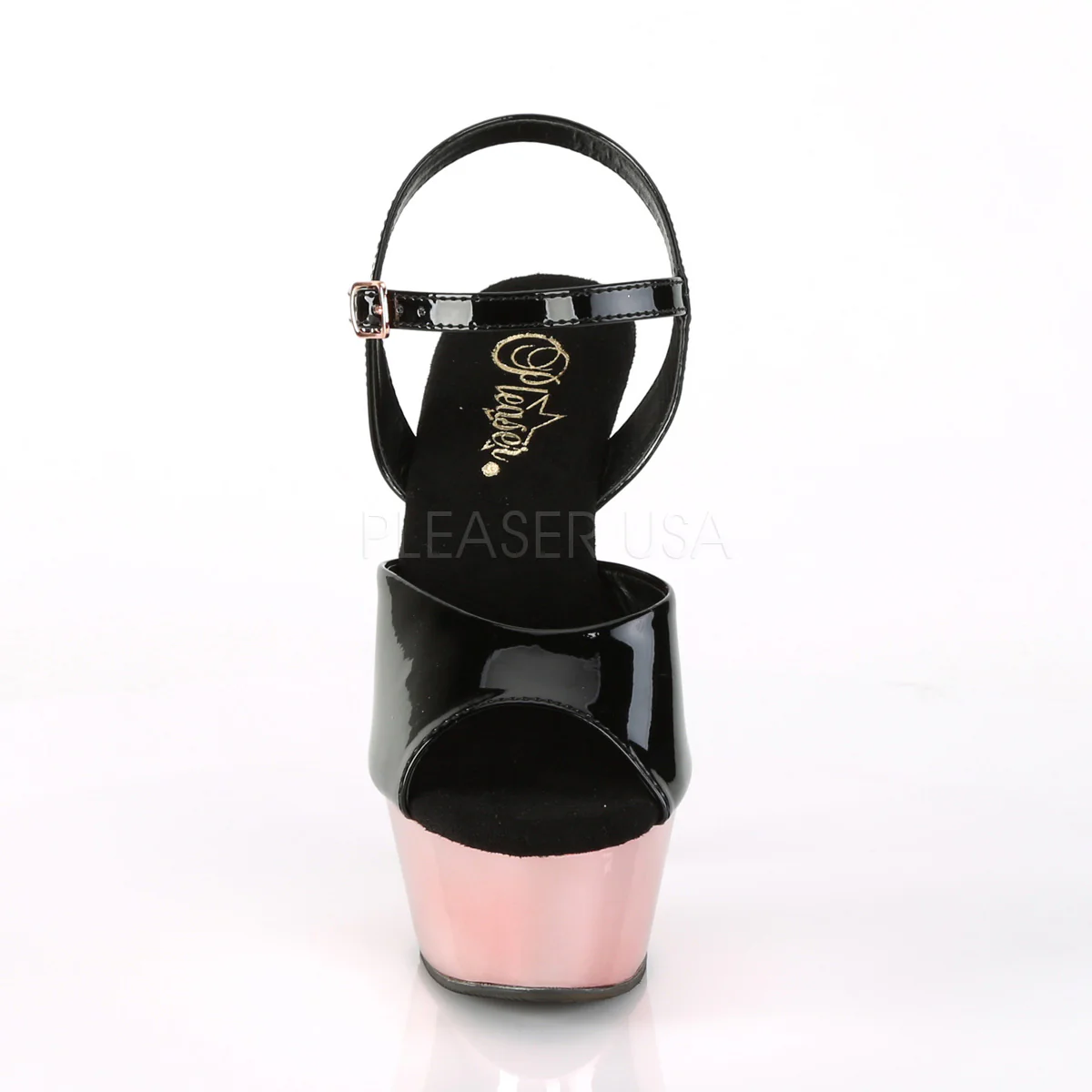 KISS-209  Black Patent/Rose Gold Chrome - Image 2
