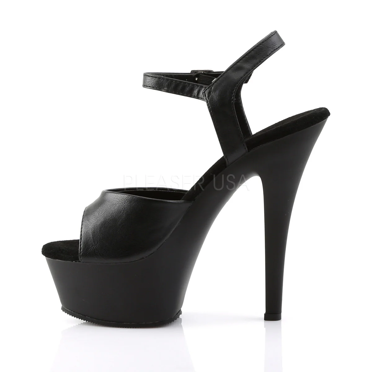 KISS-209  Black Faux Leather/Black Matte - Image 3