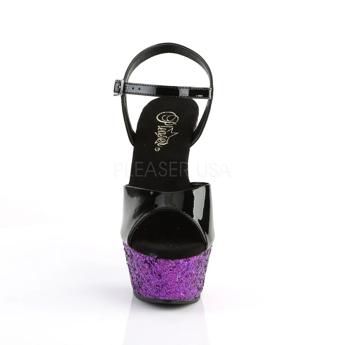 KISS-209LG  Black Patent/Purple Multi Glitter - Image 2
