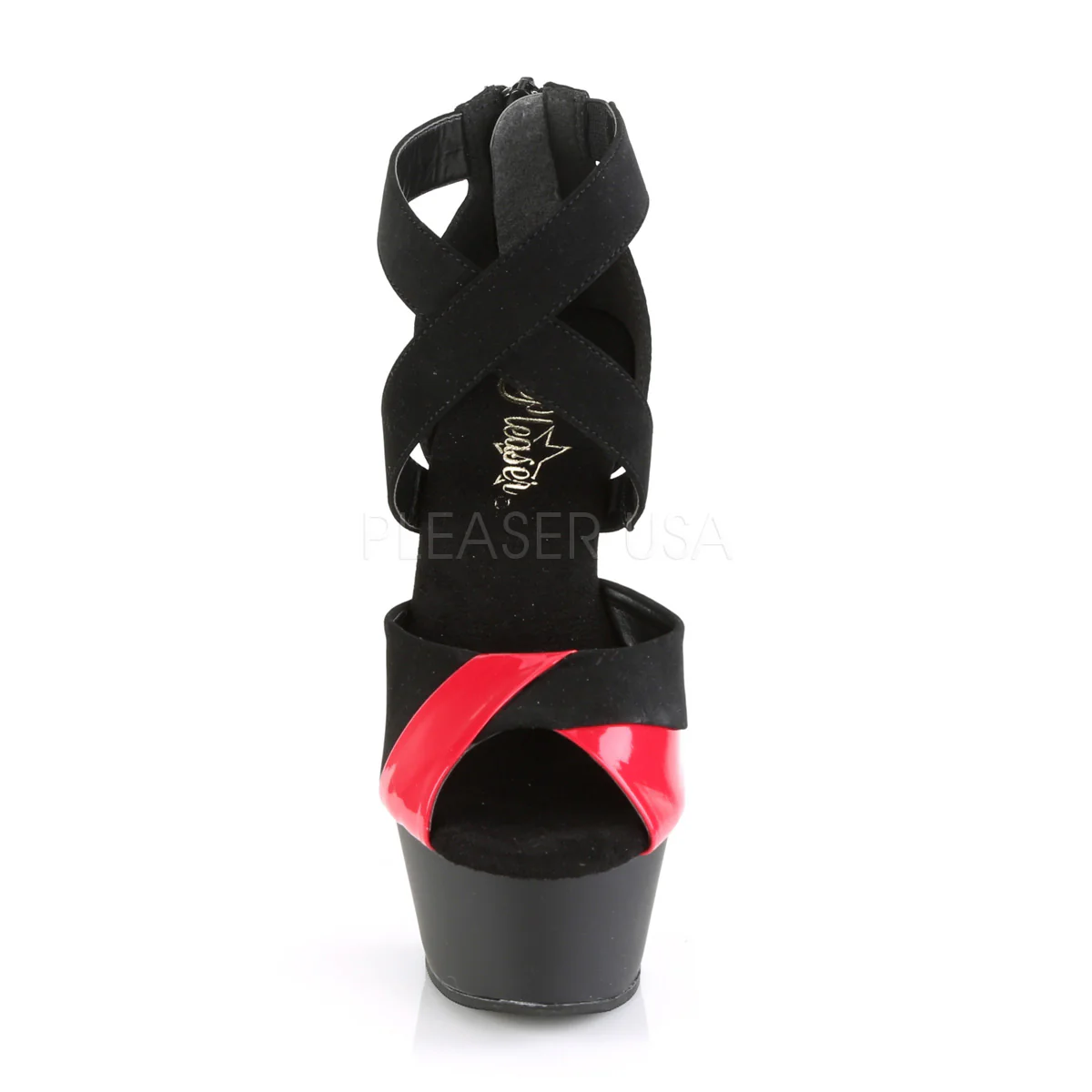 KISS-221  Black Nubuck-Red Patent/Black Matte-Red - Image 2