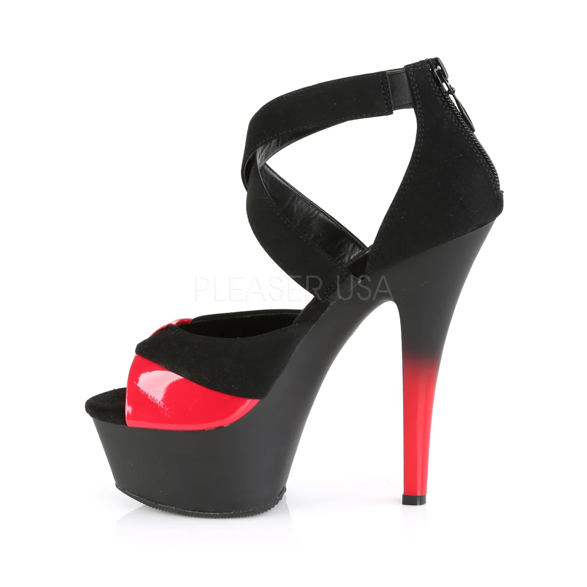 KISS-221  Black Nubuck-Red Patent/Black Matte-Red - Image 3
