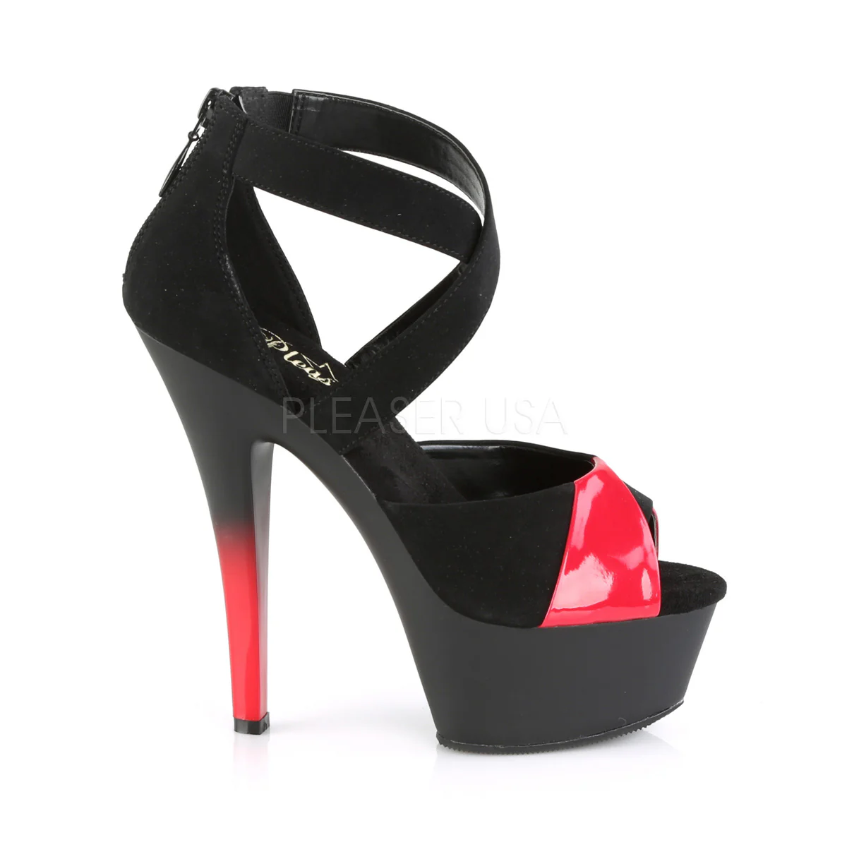 KISS-221  Black Nubuck-Red Patent/Black Matte-Red - Image 5