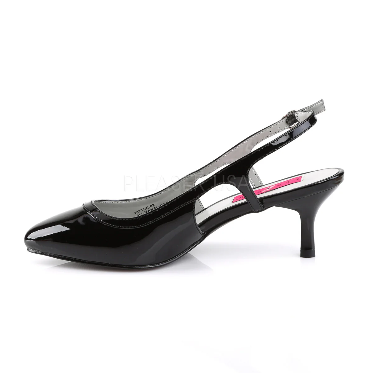 KITTEN-02  Black Patent - Image 3