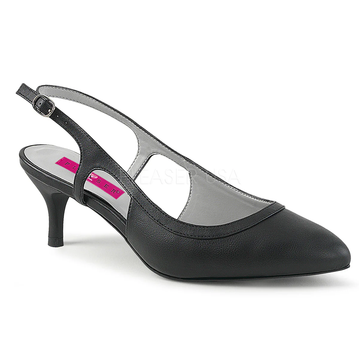 KITTEN-02  Black Faux Leather