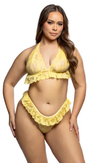 Lacy Sweet Flutter 2PC Set - LI1031 Teal - Image 7
