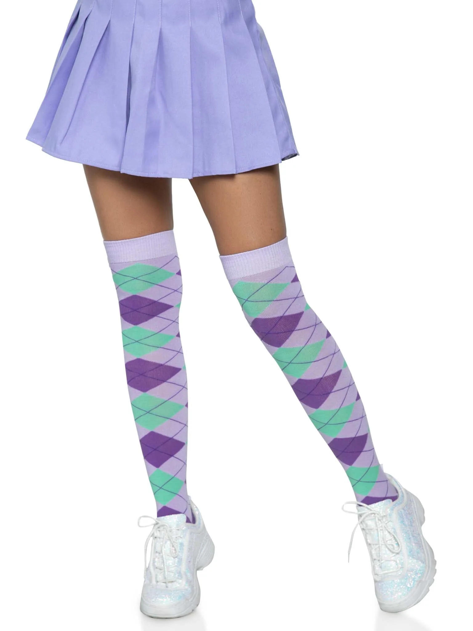 Leg Avenue Argyle Knit Over The Knee Socks 6627 - Image 2