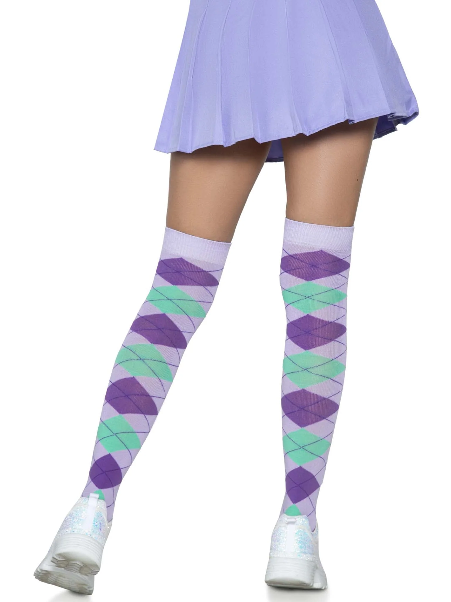 Leg Avenue Argyle Knit Over The Knee Socks 6627 - Image 3