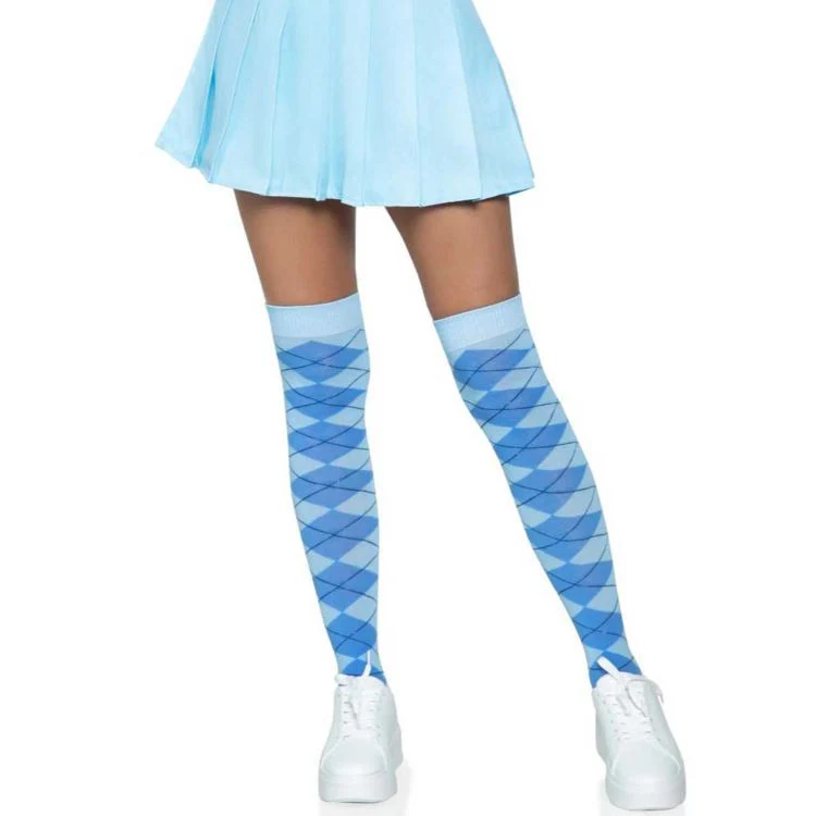 Leg Avenue Argyle Knit Over The Knee Socks 6627 - Image 4
