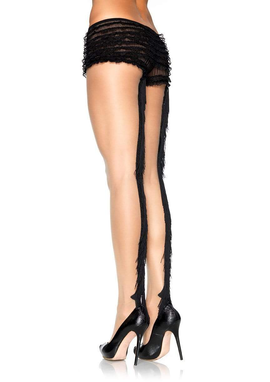 Leg Avenue Olwyn Pantyhose with Fringe Backseam 7891 - Image 2