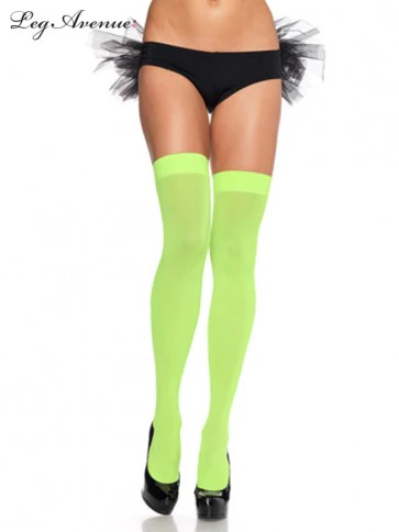 Leg Avenue Opaque Nylon Thigh High 6672 - Image 4