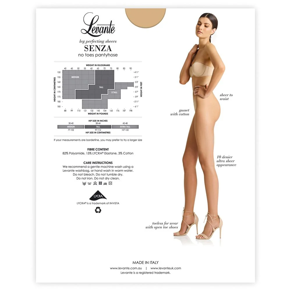 Levante Senza No Toes Pantyhose - Image 4