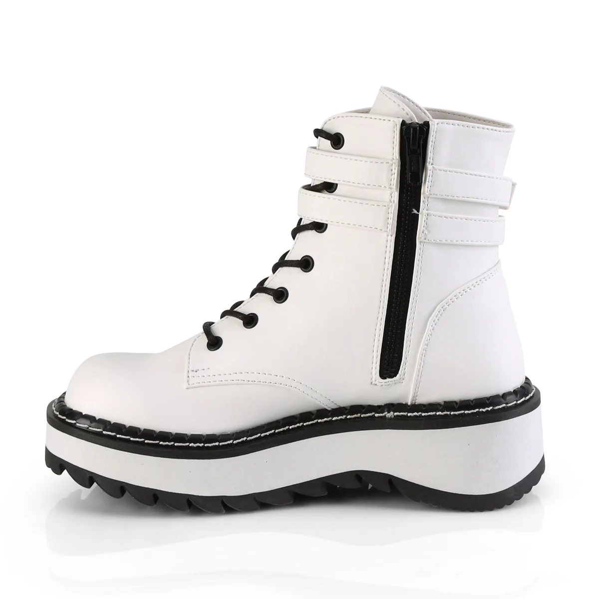 LILITH-152  White Vegan Leather - Image 3