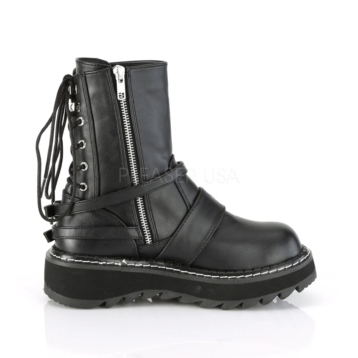 LILITH-210 Black Vegan Leather - Image 4