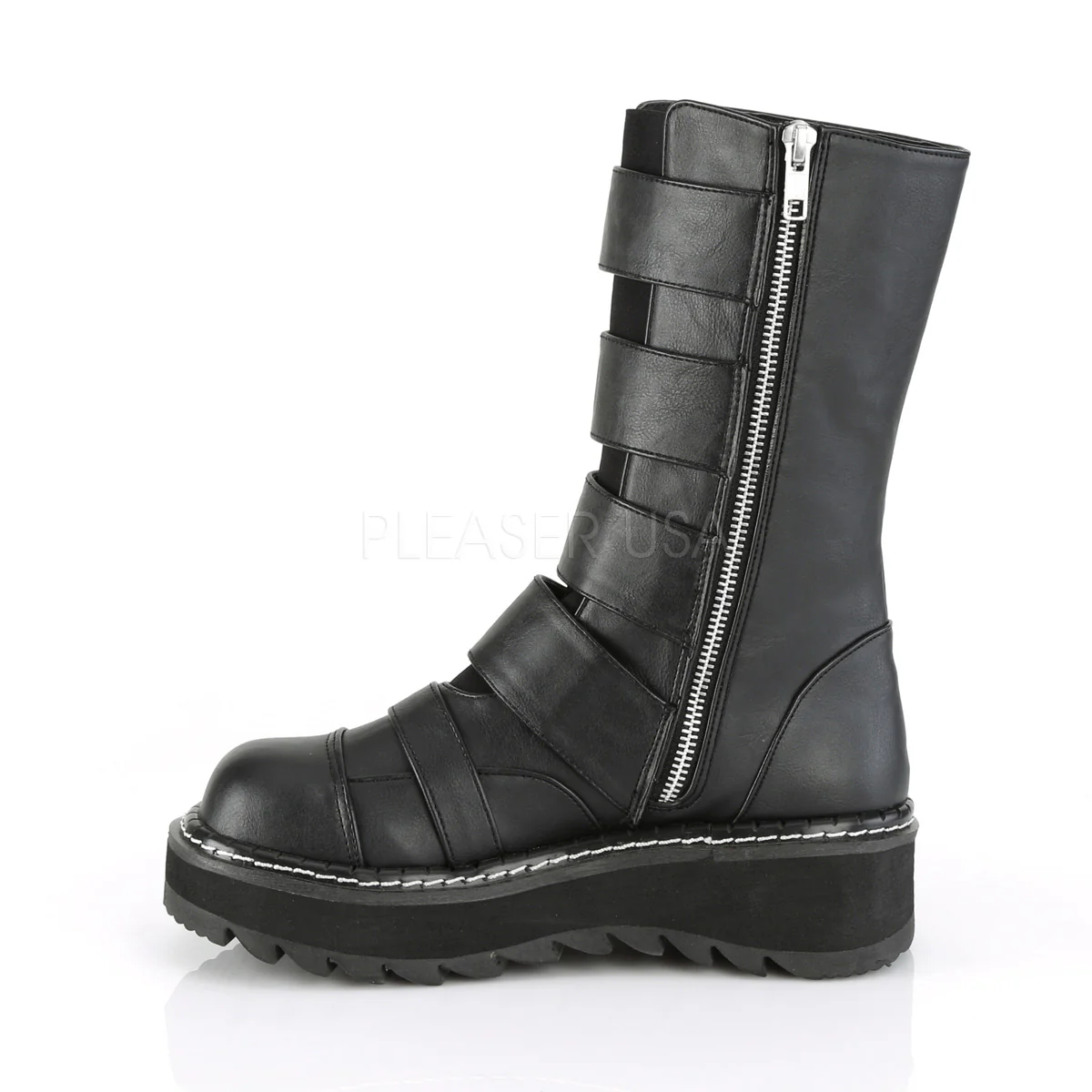 LILITH-211  Black Vegan Leather - Image 3