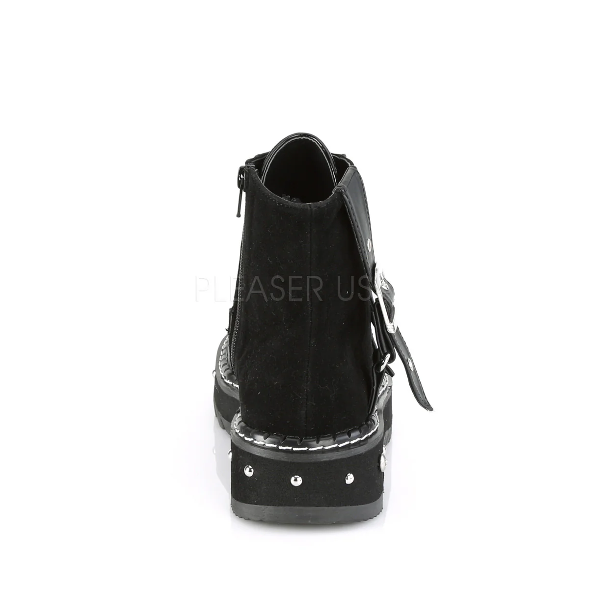 LILITH-278  Black Vegan Leather-Vegan Suede - Image 3