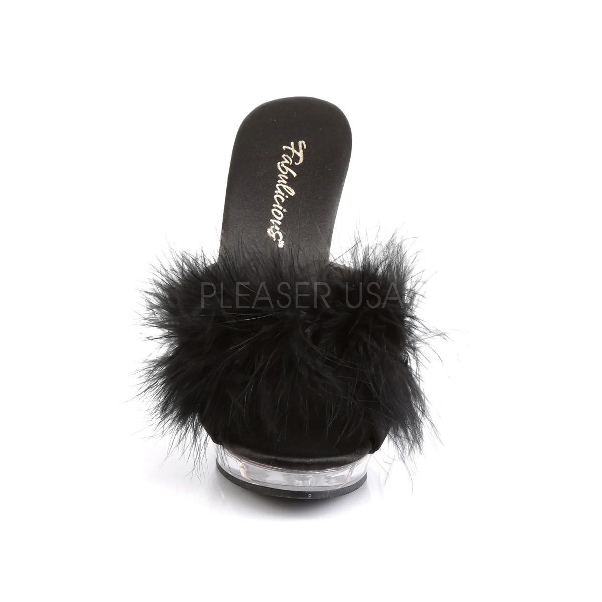 LIP-101-8  Black Satin-Fur/Clear - Image 2