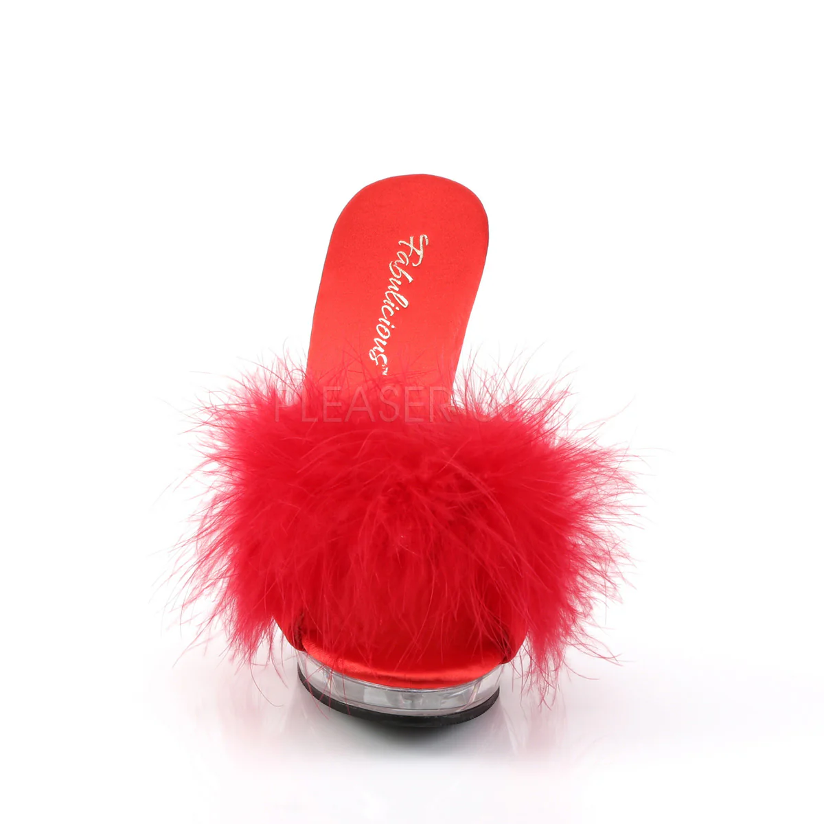 LIP-101-8  Red Satin-Fur/Clear - Image 2