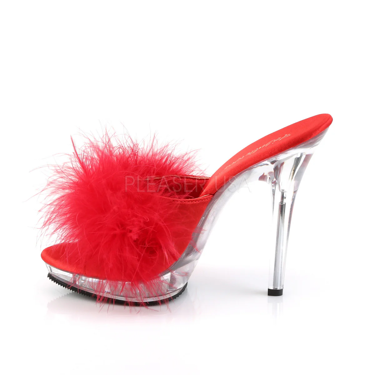LIP-101-8  Red Satin-Fur/Clear - Image 3