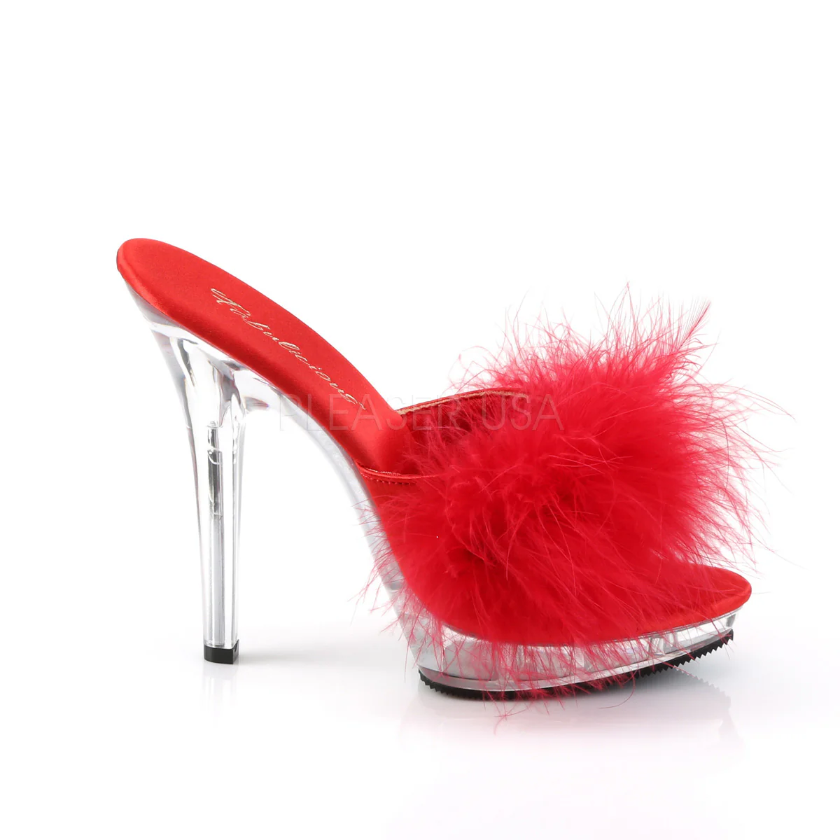 LIP-101-8  Red Satin-Fur/Clear - Image 5