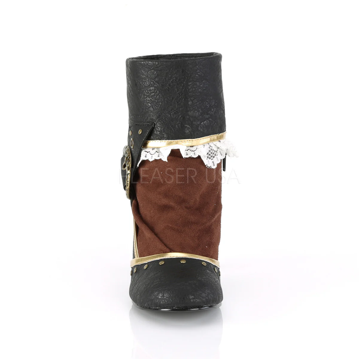 MATEY-115  Black Distressed Pu-Brown Microfiber - Image 2