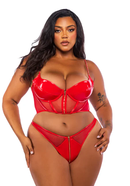 Midnight Minx 2-Piece Bustier Set - LI749 - Image 4
