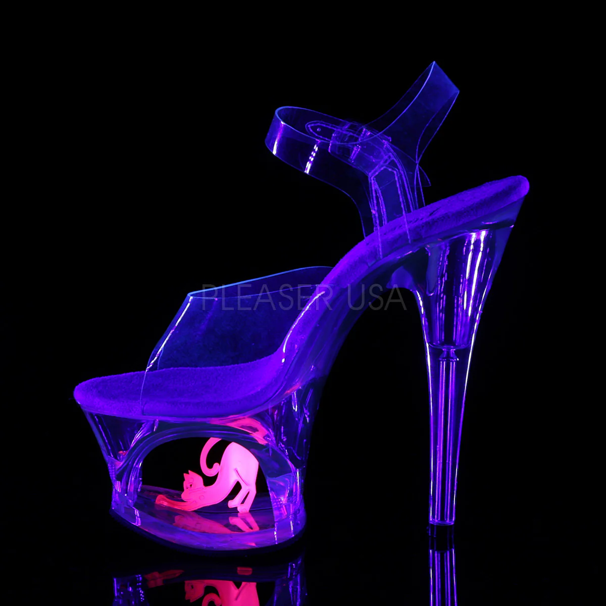 MOON-708CAT Clear/Clear-Neon Pink - Image 3