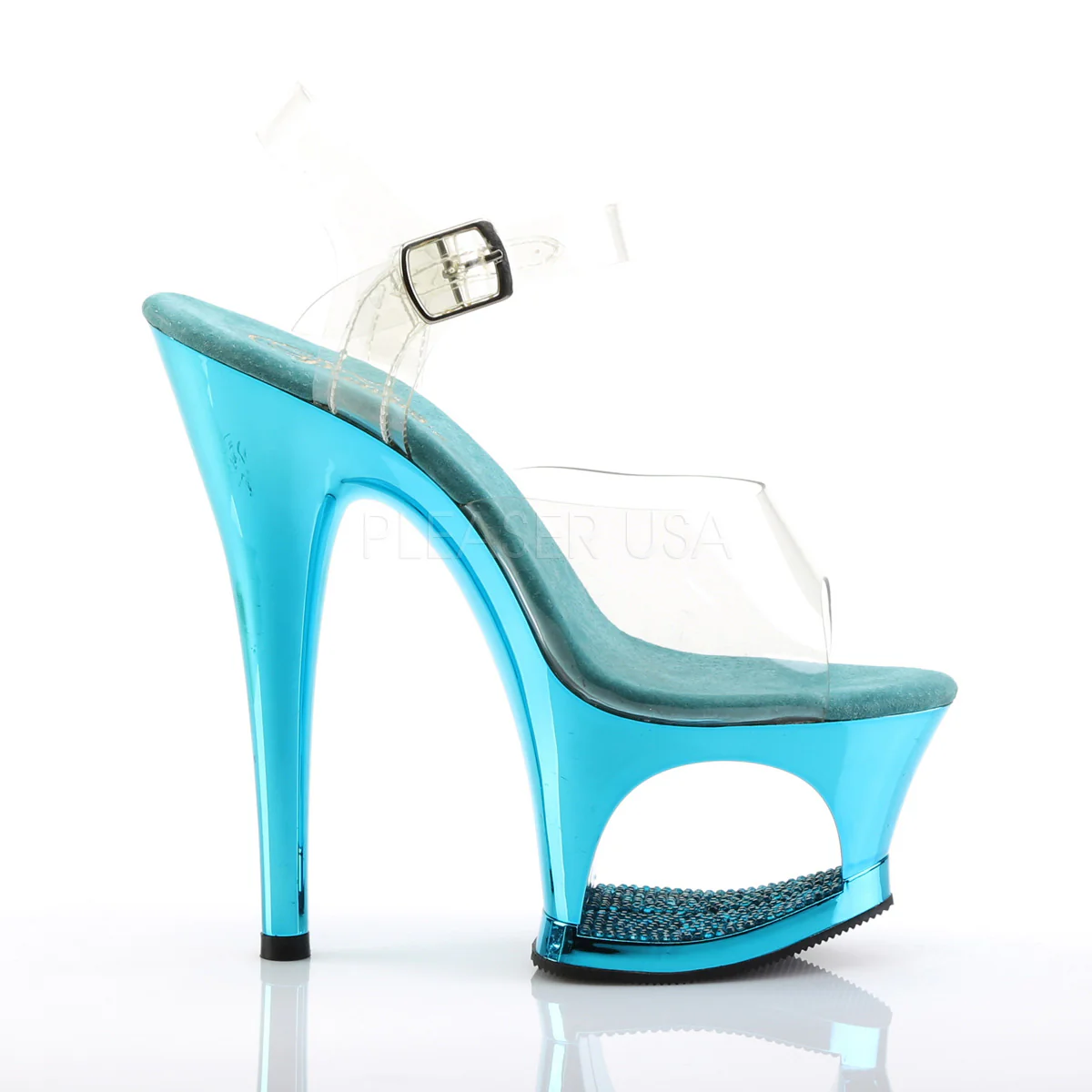 MOON-708DMCH  Clear/Turquoise Chrome - Image 5