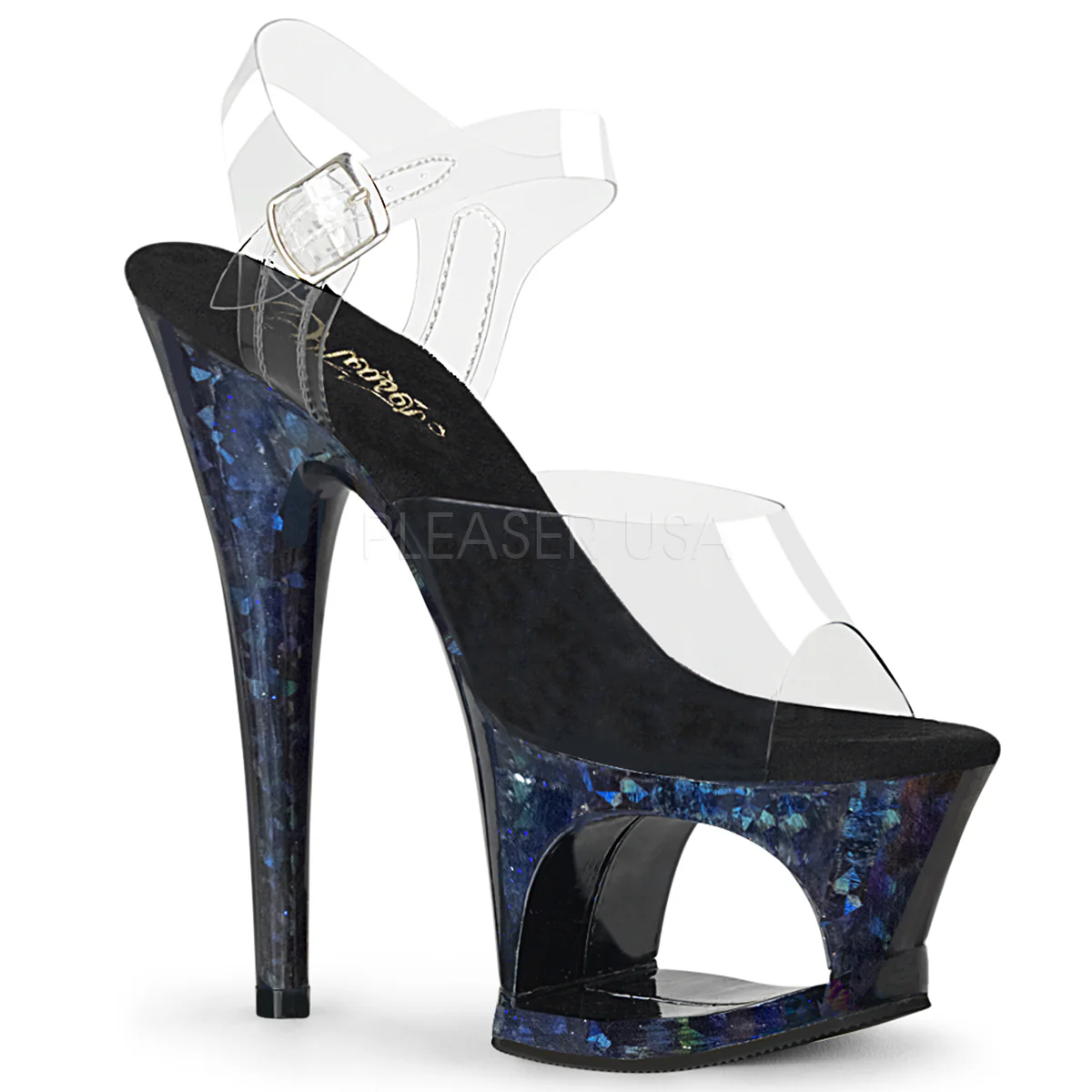 MOON-708HSP Clear/Midnight Blue Hologram