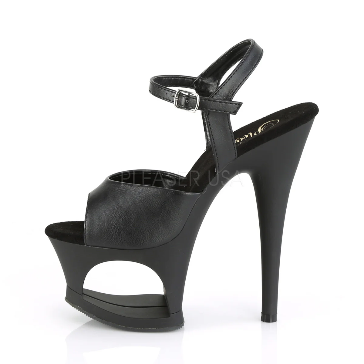 MOON-709  Black Faux Leather/Black Matte - Image 3