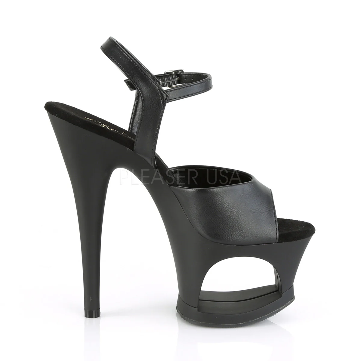 MOON-709  Black Faux Leather/Black Matte - Image 5