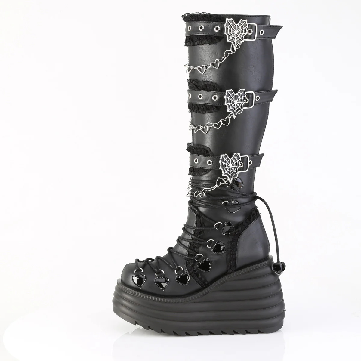 MORTE-215  Black Vegan Leather - Image 3