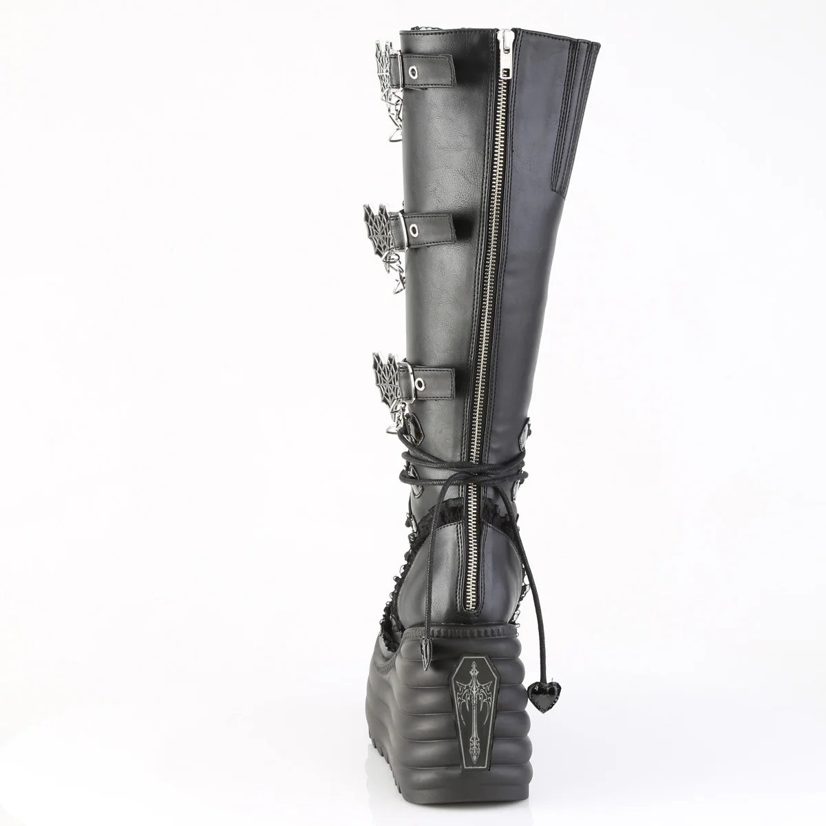 MORTE-215  Black Vegan Leather - Image 4