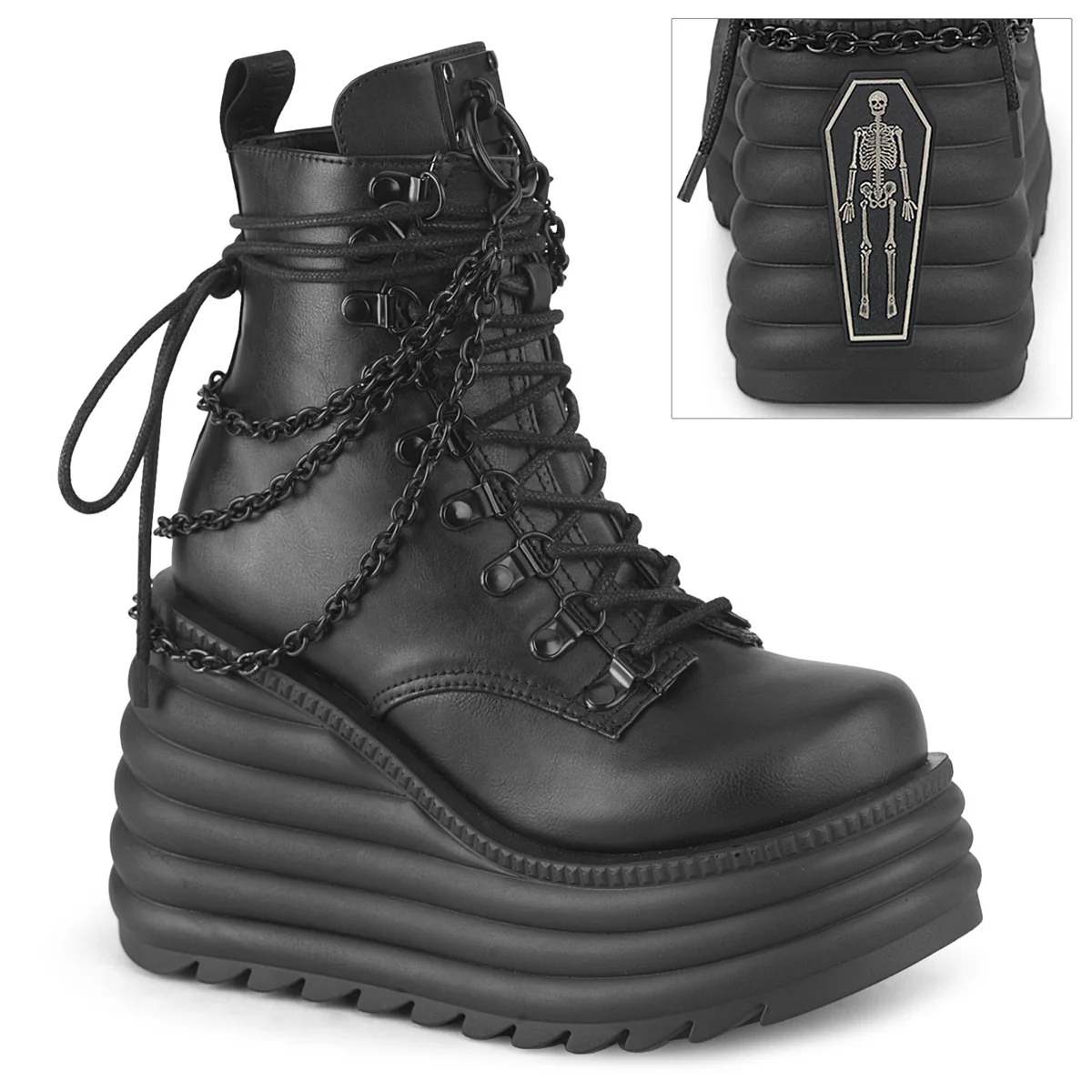 MORTE-65 Black Vegan Leather