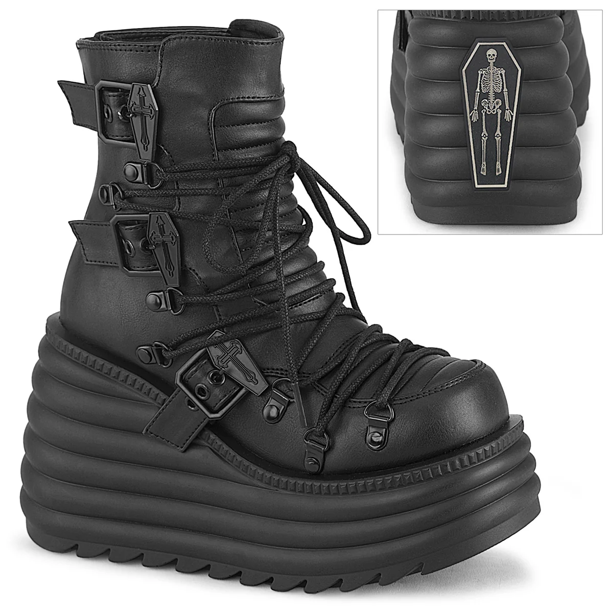 MORTE-68 Black Vegan Leather