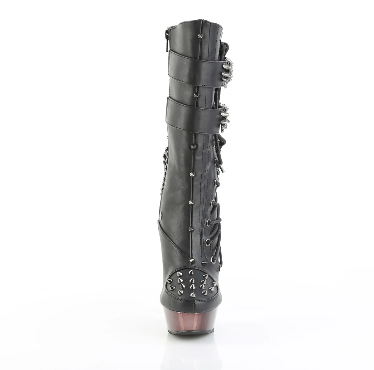 MUERTO-159  Black Vegan Leather/Pewter Chrome - Image 2