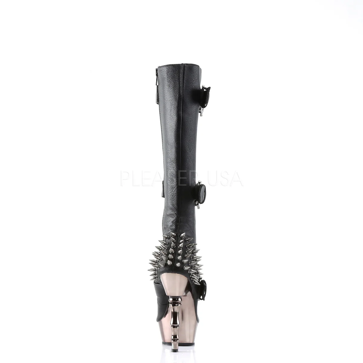 MUERTO-2028  Black Vegan Leather/Pewter Chrome - Image 4