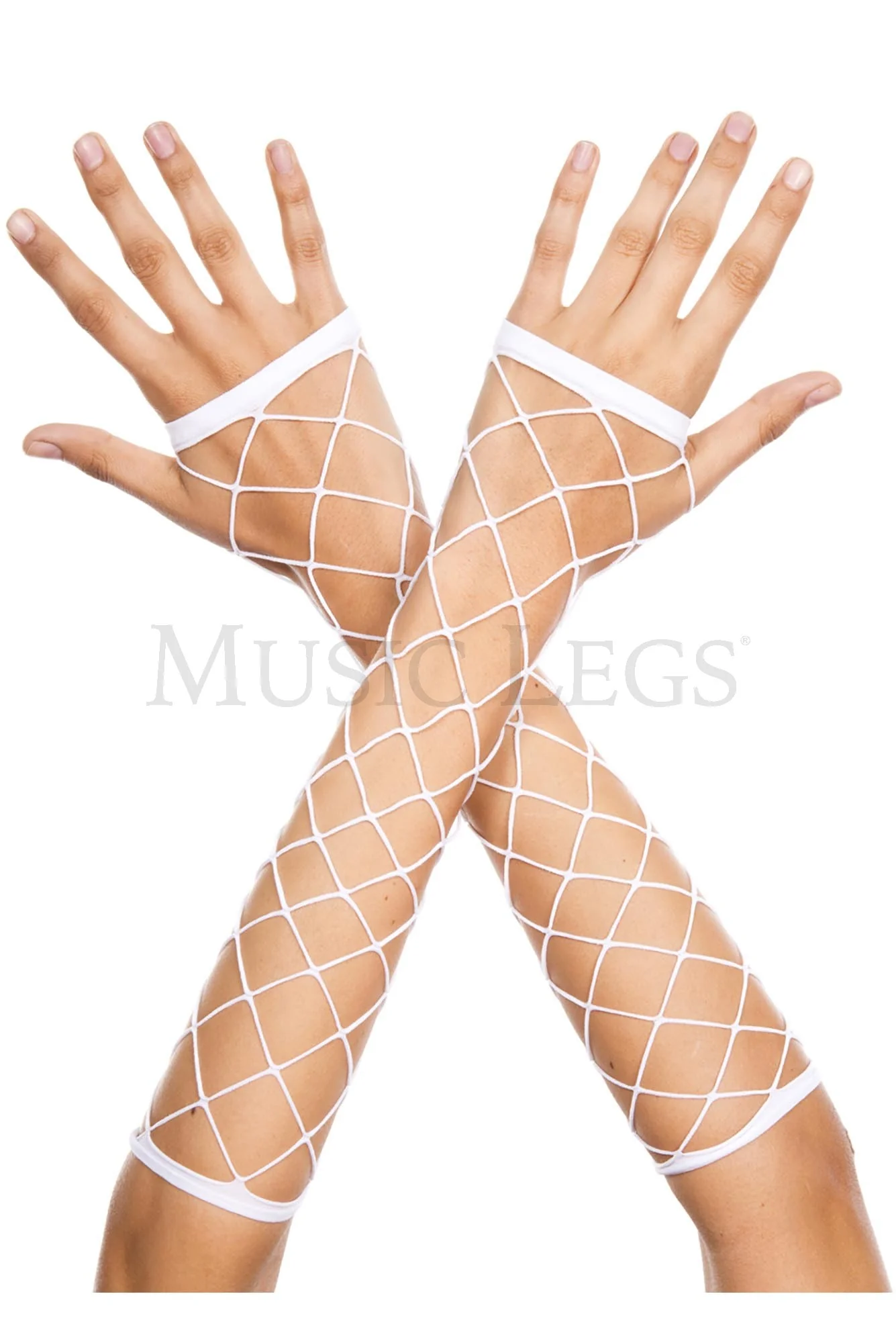 Music Legs Costumes Spandex Industrial Net Fingerless ML410 - Image 4